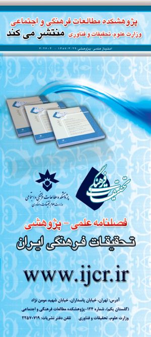 طراحی پوستر (استند) فصلنامه علمی - پژوهشی تحقیقات فرهنگی ایران